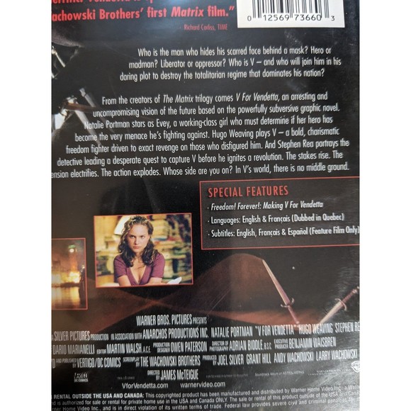 V for Vendetta DVD - Picture 3 of 3
